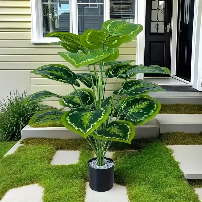 Plantes artificielles géantes à 24 feuilles, arbre réaliste, verdure entièrement luxuriante, décorat