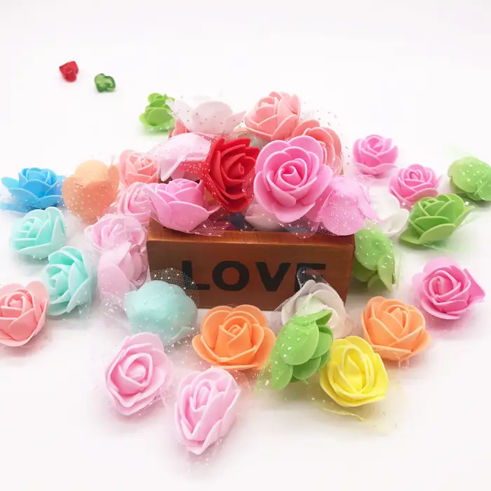 Roses en mousse de polyéthylène