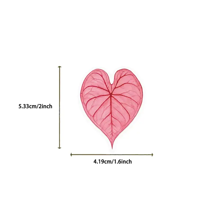 Ensemble de 50 autocollants représentant des plantes de caladium en pot, idéal pour décorer un ordinateur portable, un téléphone, une valise, une guitare, un carnet, une bouteille d’eau, un skateboard