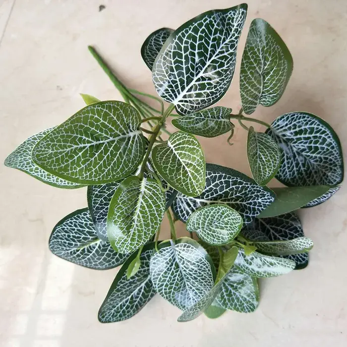 HMEOT – plantes artificielles en soie, radis vert/tache blanche/eau froide/patate douce/colle, feuil