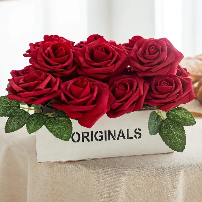 Roses artificielles en mousse