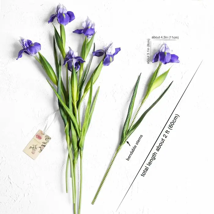 Fleurs d'iris artificielles pour mariage