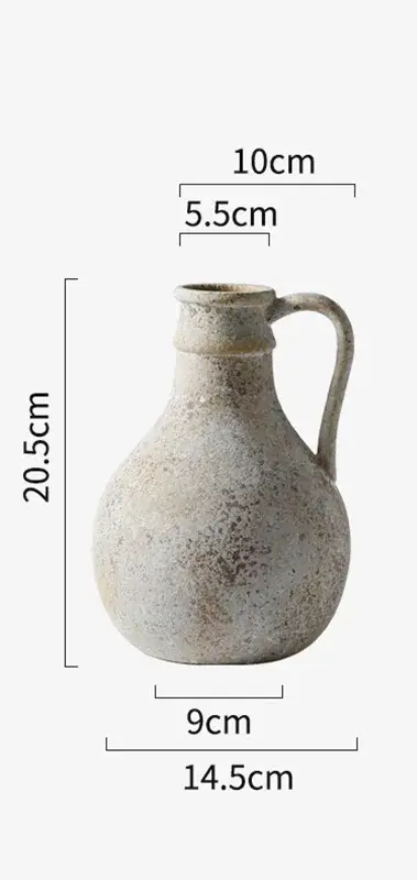 CAPIRON – Vase en poterie de Style rétro, pour fleurs séchées, herbe Wabi Sabi, Pot nordique moderne