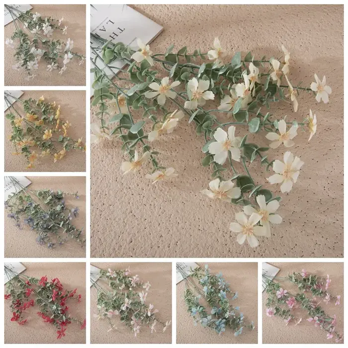 Fleurs de soie pour bouquet de mariée de mariage