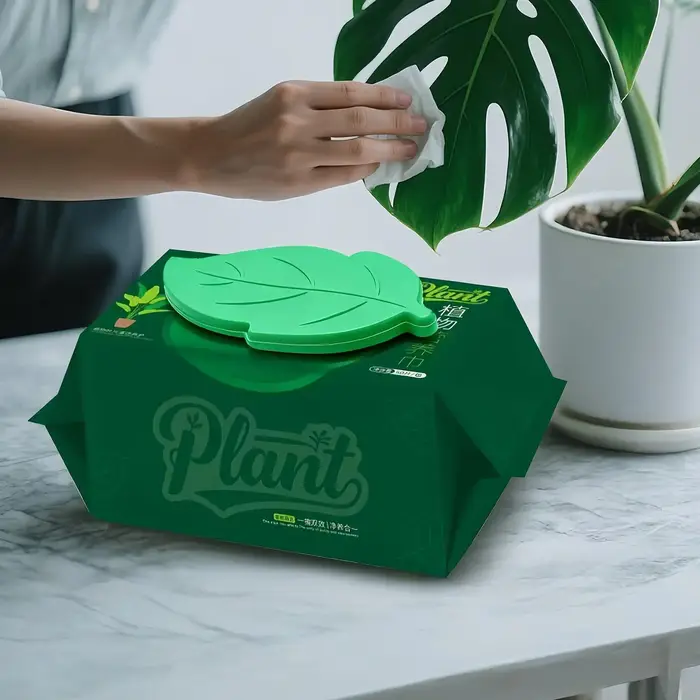 Lingettes nettoyantes pour feuilles de plantes