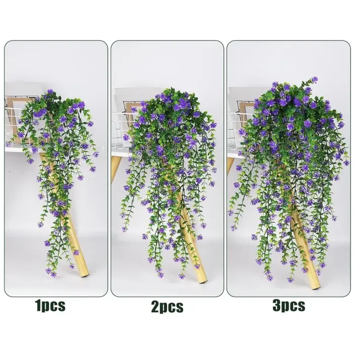 Plantes suspendues artificielles en plastique de 76 cm