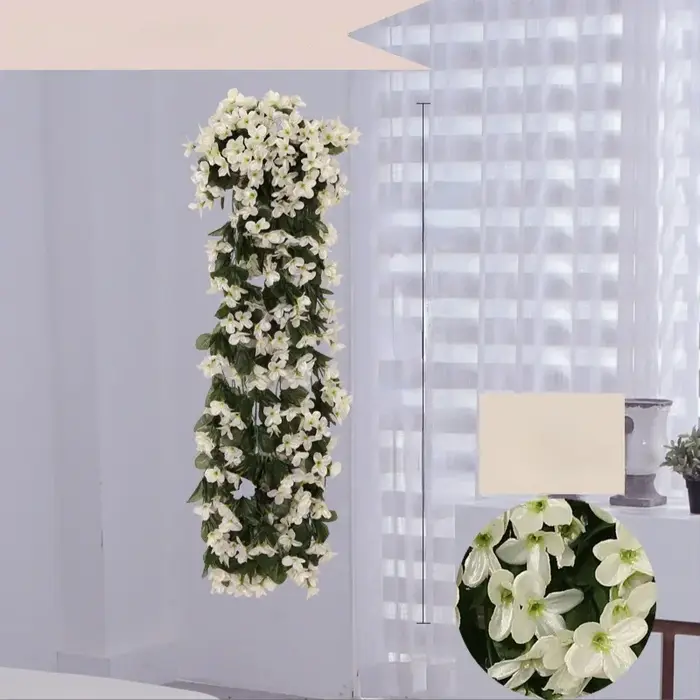 Fleur Artificielle en Verre pour Décoration de ix, Simulation du Jour de Léon, Guirxiété Murale de M