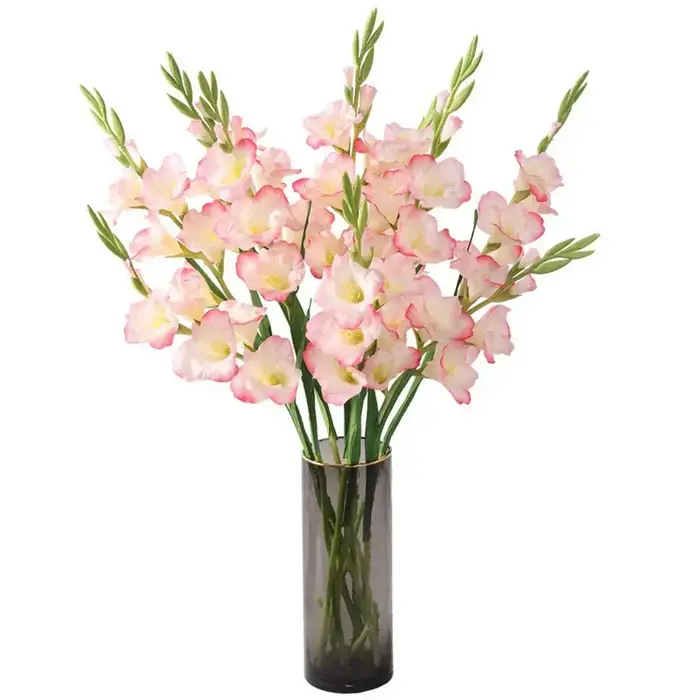 Fleurs artificielles de gladiolus artificielles réalistes pour mariage