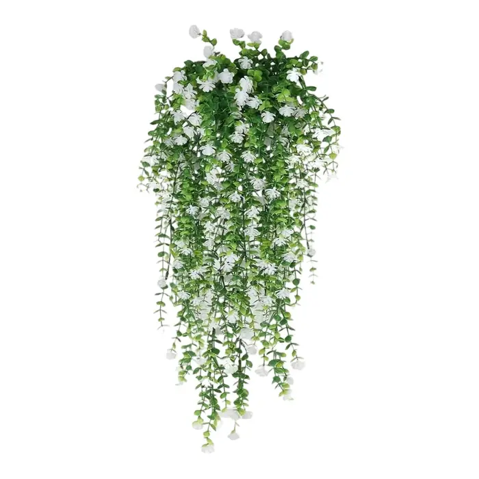Plantes suspendues artificielles en plastique de 76 cm, fausses feuilles de camélia et d'eucalyptus,