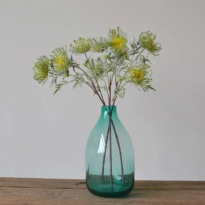 Fleurs artificielles de Leucospermum floquées pour la décoration de mariage flores artificiales fausse fleur en