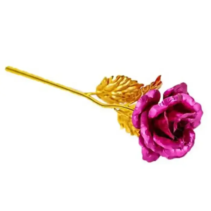 Feuille d'or sûre Rose fleur feuille d'or Rose fleur artificielle Rose fleur Simulation feuille d'or Rose pendentif décor à la maison