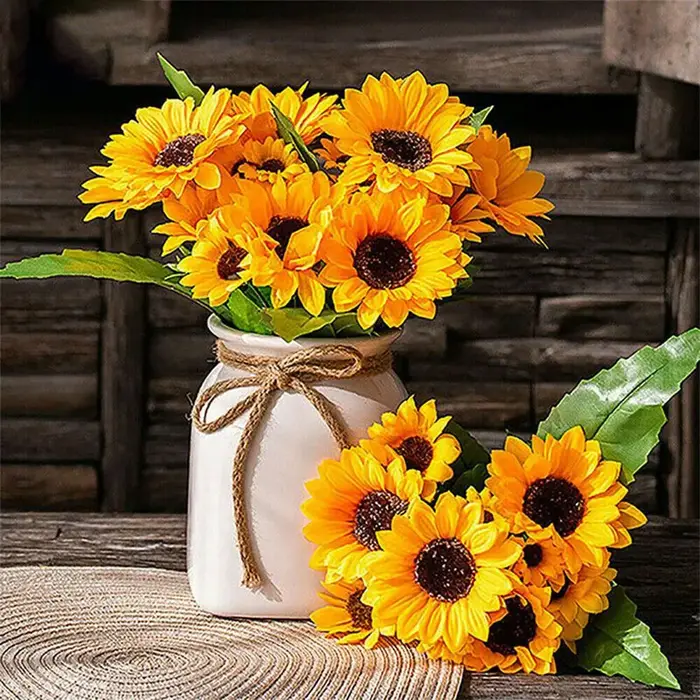 Bouquet de tournesols artificiels