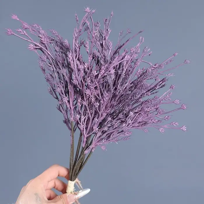 Plante d'herbe artificielle pour amoureux, fausses fleurs florales en plastique, décoration de centr
