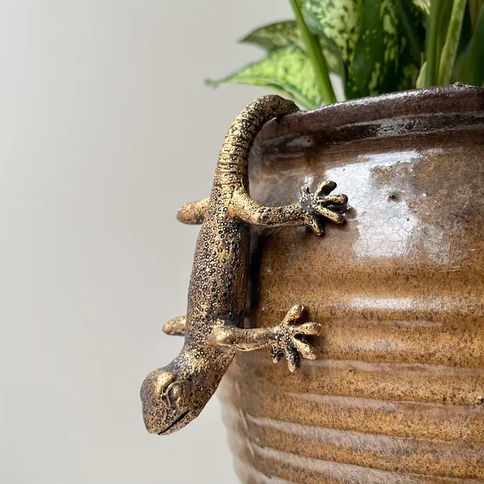 Figurine de jardinière Gecko pour décoration de jardin