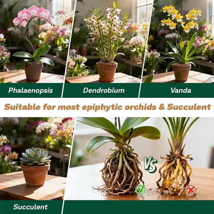 Mélange de culture pour orchidées, granulés de plantation mixtes en écorce de pin et perlite, substrat de culture pour plantes d'intérieur