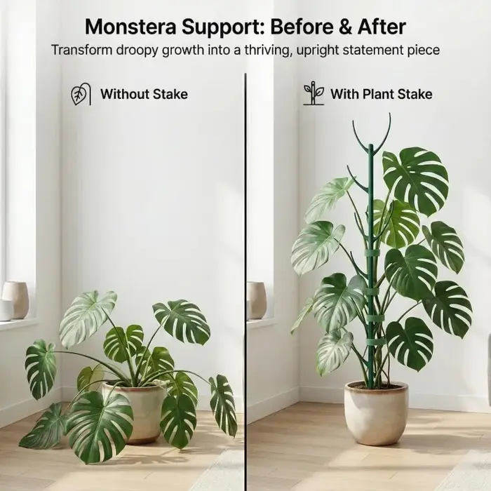 Ensemble de supports pour plantes, poteaux hauts empilables avec attaches, supporte les tiges des plantes grimpantes, supports de jardinage extérieurs durables