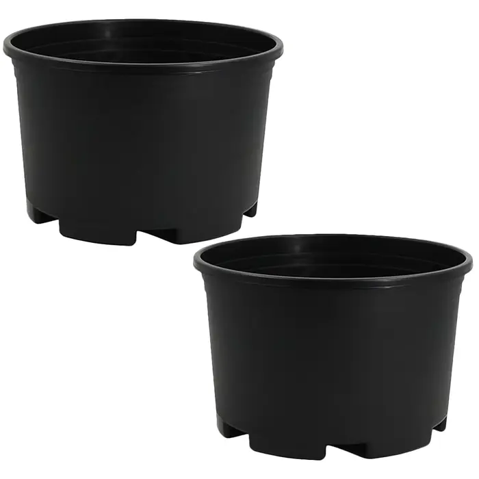 Pots de fleurs en plastique Extra larges de 30cm de diamètre, 2 pièces, avec trous de Drainage, pour