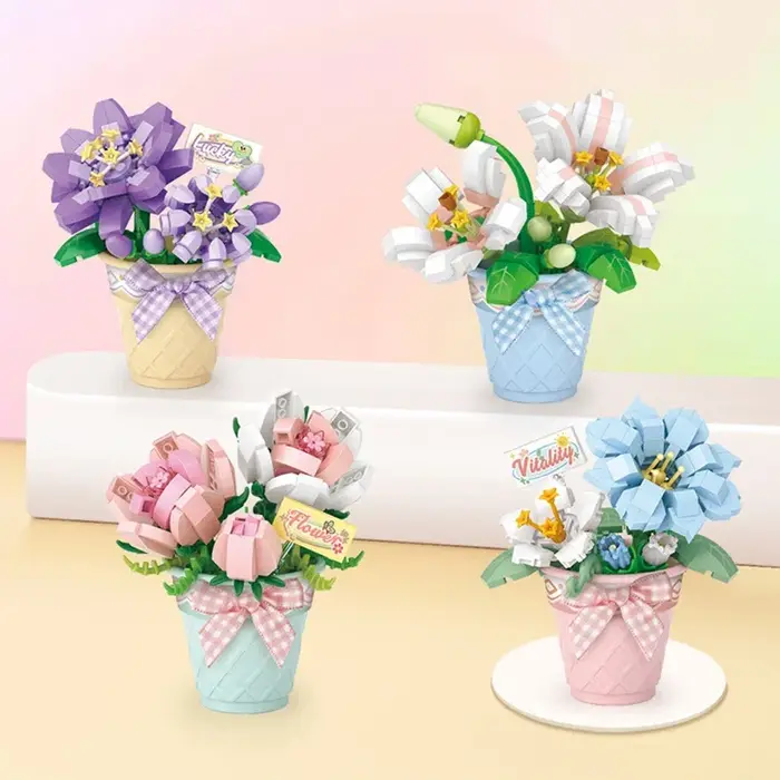 Décennie s de construction de fleurs en pot pour adultes et enfants
