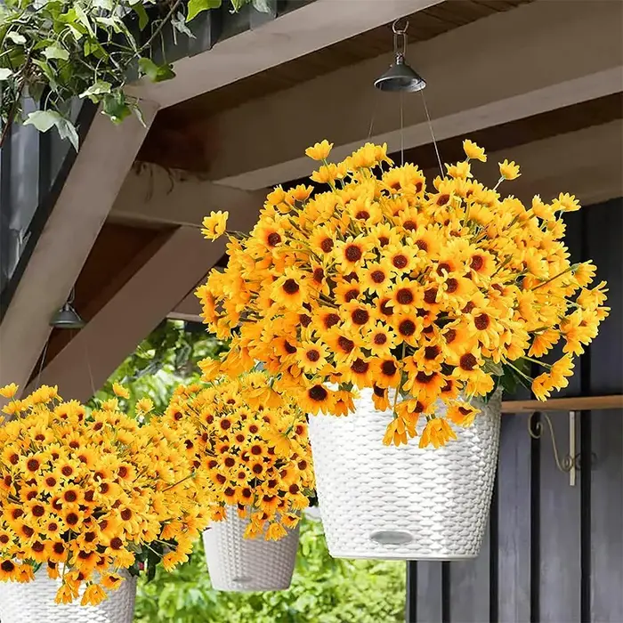 Injyellow-Bouquet de fleurs artificielles pour mariage