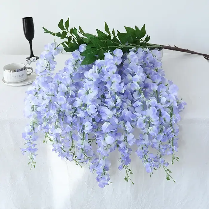 Fête de Festival belle Simulation fleur de glycine plante décoration de plafond 104 cm fleurs