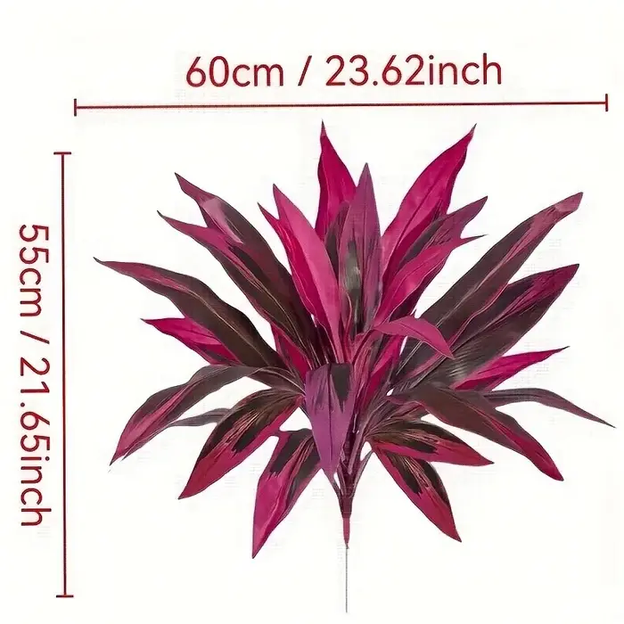 1 pièce, grand arbre artificiel de 55 cm, type Dragon Blood Tree, imitation bois brésilien, pour déc