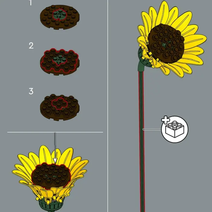 Blocs de construction en forme de bouquet de tournesols, compatibles avec Legoed, modèle de fleurs artificielles, décoration de la maison, plante de bureau, cadeaux à assembler