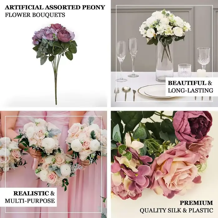 Pas cher En Soie Hortensia Printemps Jardin De Mariage Roses Bouquet De Mariée Festival Décoration Vase Maison Chambre Fausse Pivoine Fleurs Artificielles