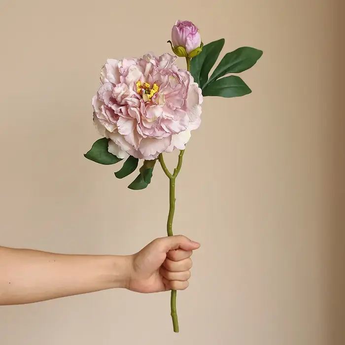 Grandes fleurs artificielles de pivoine en soie