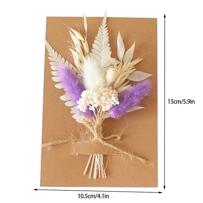 NOUVELLE PROMO Mini Bouquet de Fleurs Séchées Naturelles Boutonnières Demoiselle d'honneur Décoration de Noël Mariage Saint-Valentin Matériaux Floraux DIY