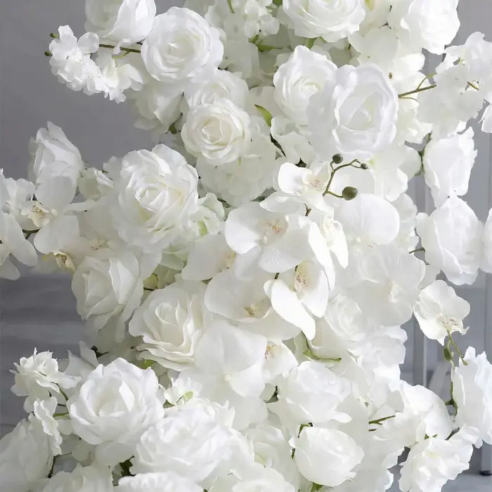 Uflower 200cm Guirlande de fleurs artificielles 3D élégante pour décoration de scène