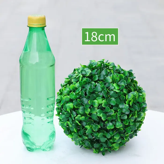 Boule de plante artificielle ronde, simulation de feuilles d'herbe, décoration suspendue DIY pour la