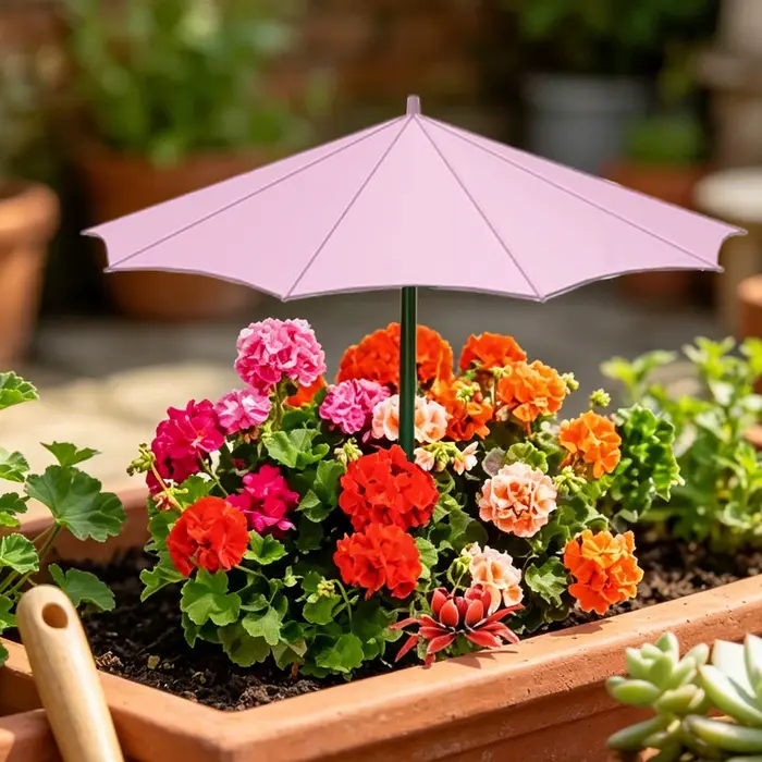 Parasol pour plantes en pot