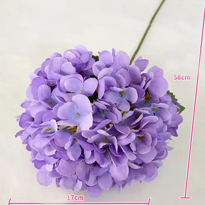 1 bouquet de fleurs d'hortensia artificielles en soie