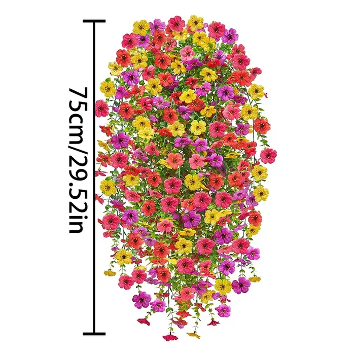 Guirlande de fleurs artificielles violettes 75 cm