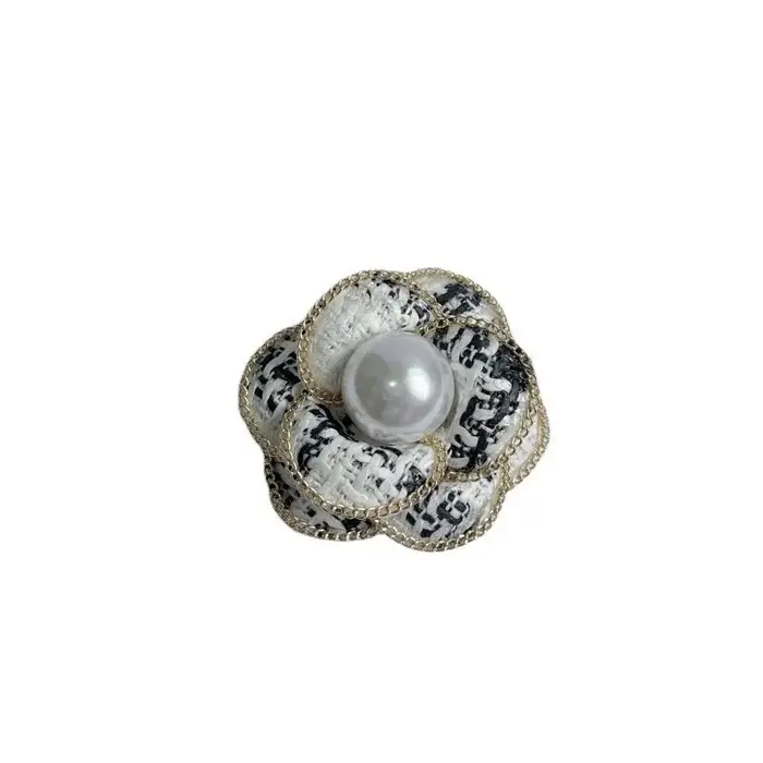 Broche en tissu avec perles et fleurs pour femmes, vêtements à la mode et élégants, poitrine, fleur,