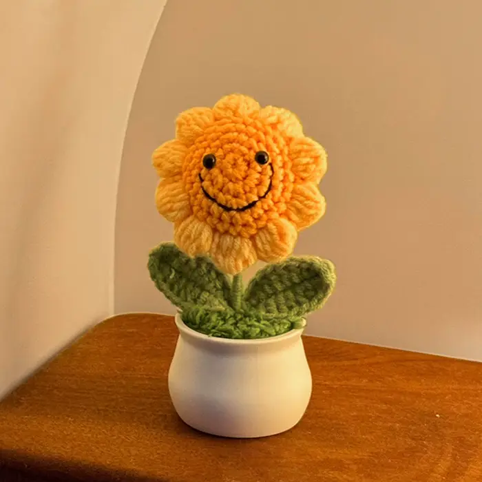 Fleurs au Crochet, petites fleurs en pot mignonnes