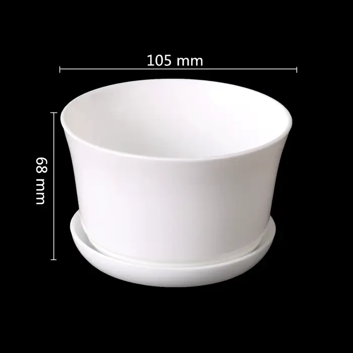 Pot de fleurs simple polygonal blanc pour la maison, le jardin, le bureau, pot de fleurs minimaliste