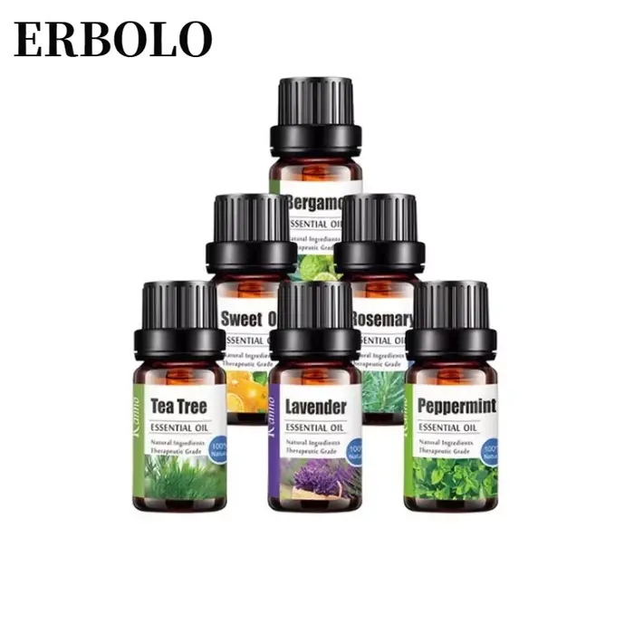 ERBOLO 10ml huile essentielle végétale Pure pour humidificateur diffuseurs menthe lavande arbre à th