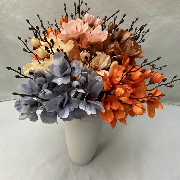 Bundle de fleurs artificielles de magnolia d'automne