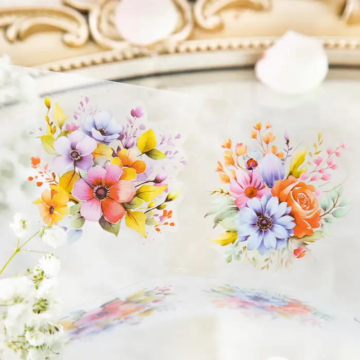 Yoofun 50mm * 200 cm réunion la mer des fleurs Vintage plante découpe ruban PET créatif bricolage Journal Scrapbooking
