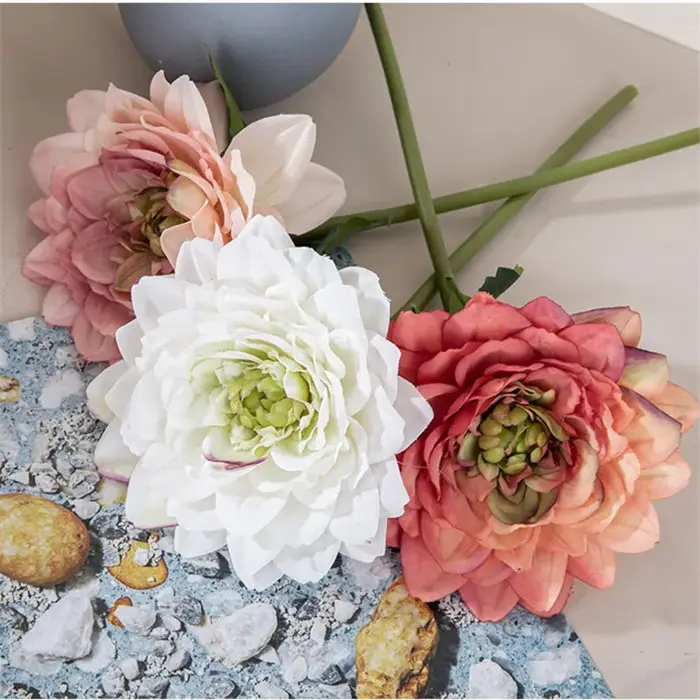 Dahlia – Bouquet de fleurs artificielles en soie