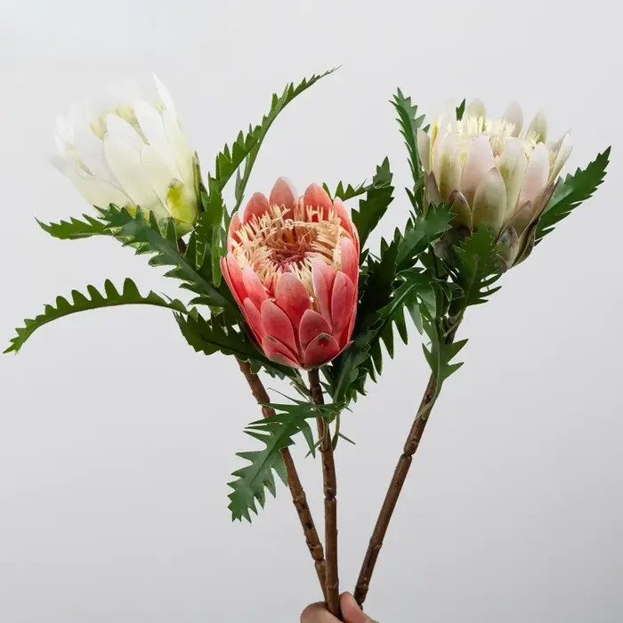 6 pièces de fleurs artificielles en plastique