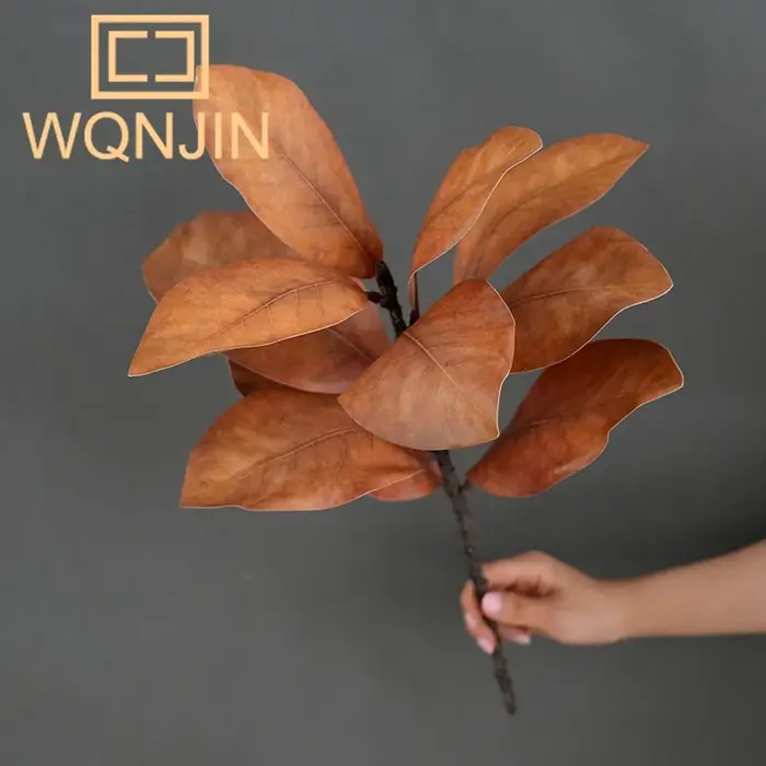1 pièce Plante verte artificielle en forme de feuille d'orchidée jade pour la décoration de la maison