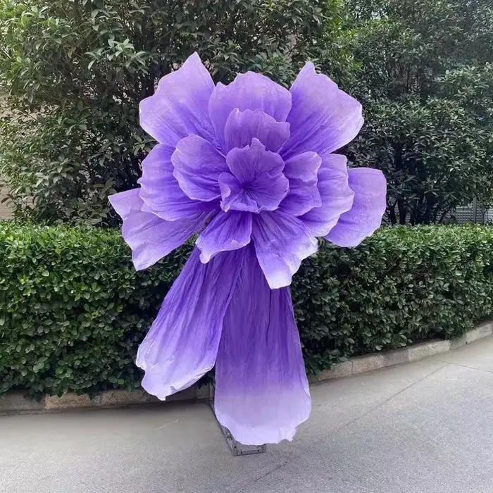 Fleur géante en papier irisée artificielle pour décorations de plafond de mariage