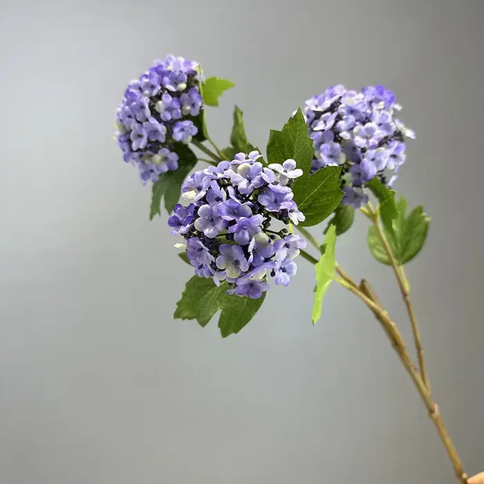 Fleurs artificielles en soie, longue branche, hortensia, plante verte, décoration de jardin, fleur a