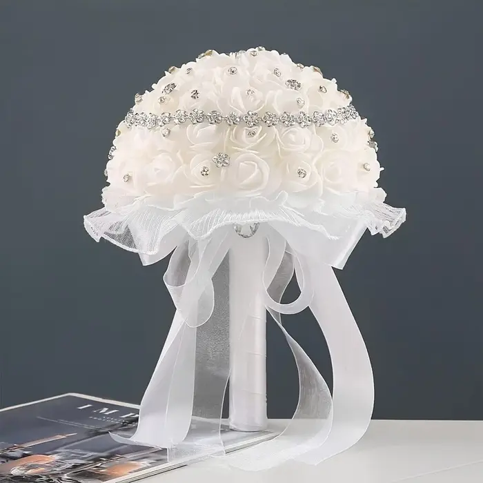 1 pièce d'amour de mariage tourne autour des fleurs, mariage de conte de fées, mariée et marié, bouq