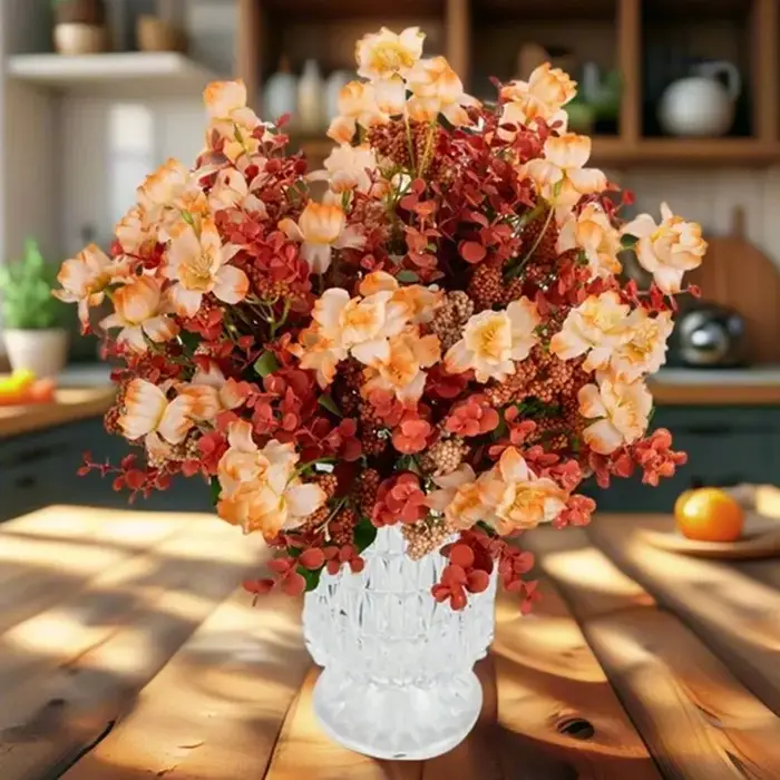 Fleurs artificielles de camélia en forme de bulle pour cadeaux DIY
