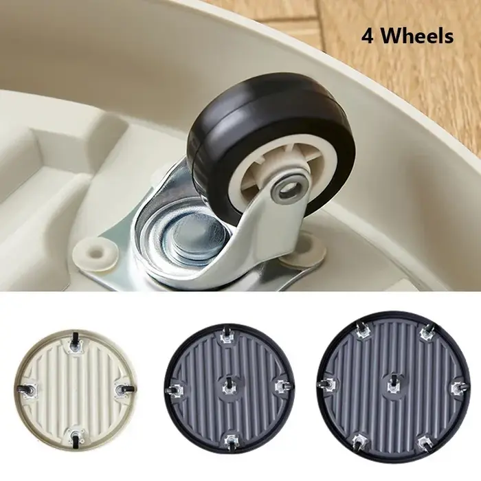Support de jardinière rond mobile avec roues