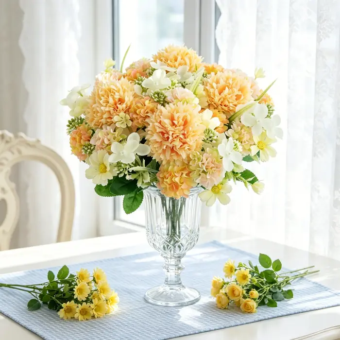 Fleurs artificielles en soie
