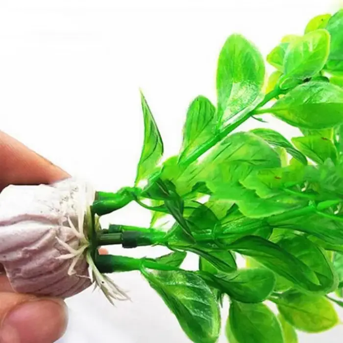 Plantes d'ornement d'aquarium d'herbe artificielle plante d'eau en plastique pour accessoires